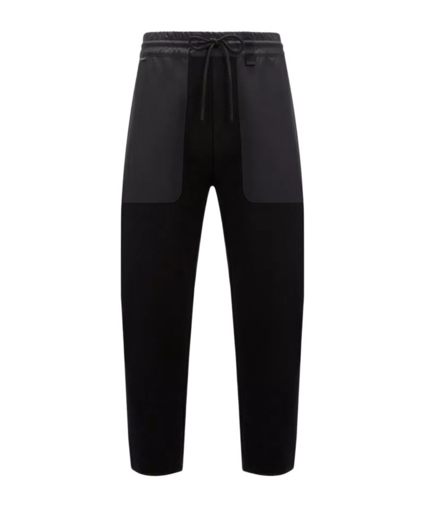 Moncler Cotton Joggers Elastic Waistband In Black