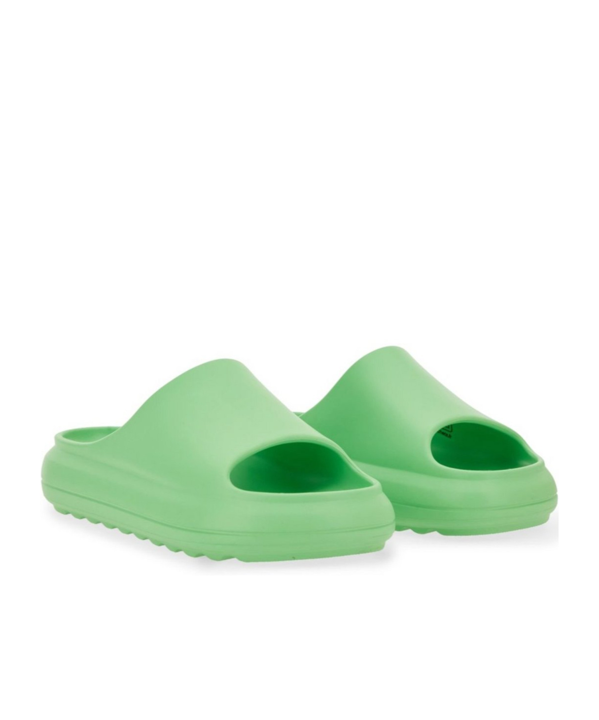 Msgm Debossed-logo Slides In Green