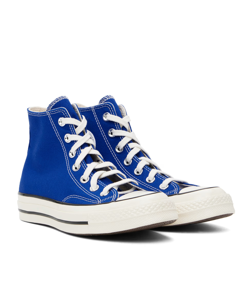 Shop Converse Logo Decorated High-top Skate Shoes In Blue