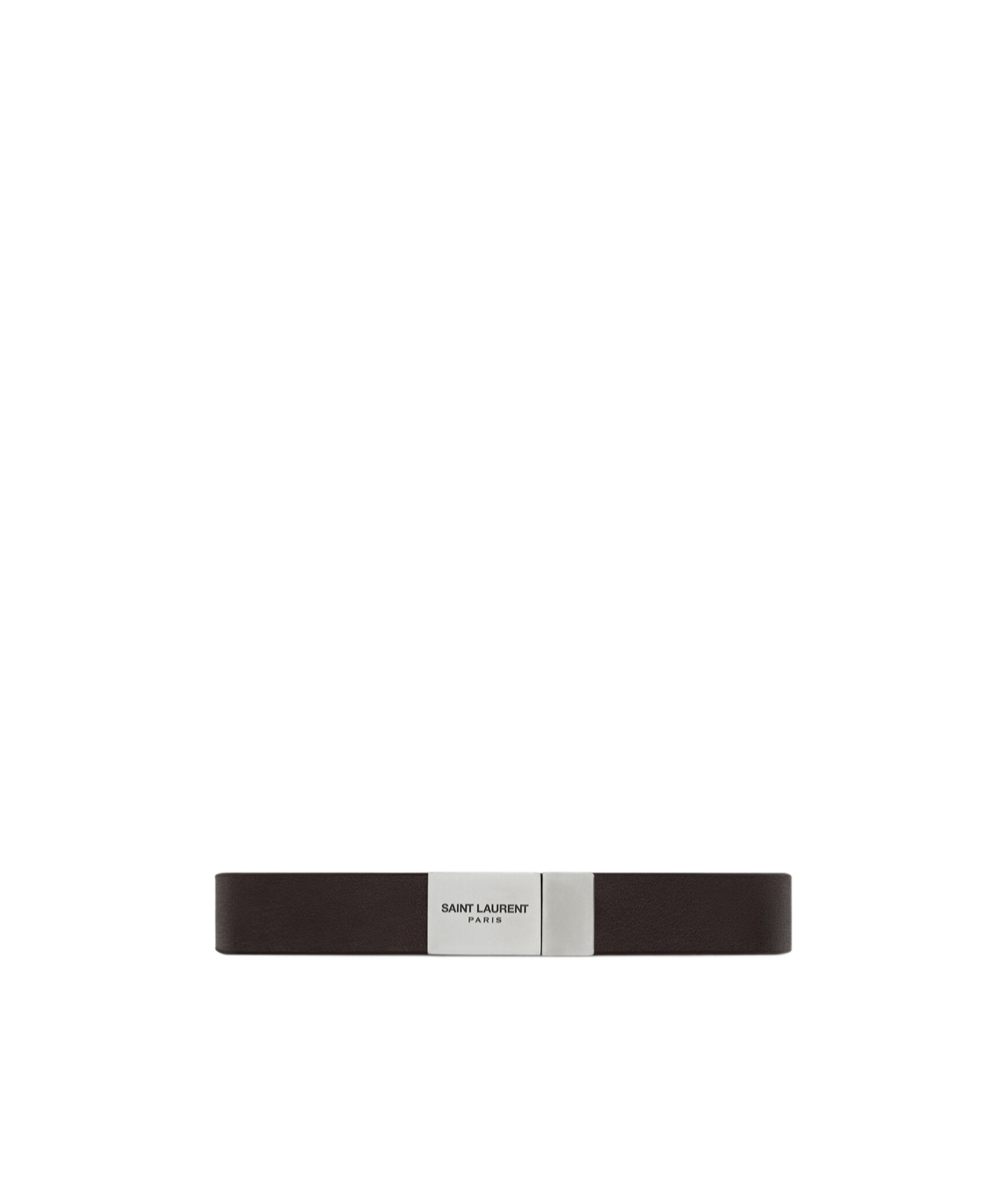 Saint Laurent Cassandre Bracelet In Leather In Black