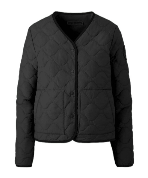 Shop Canada Goose Annex Liner Collarless Jacket In Black
