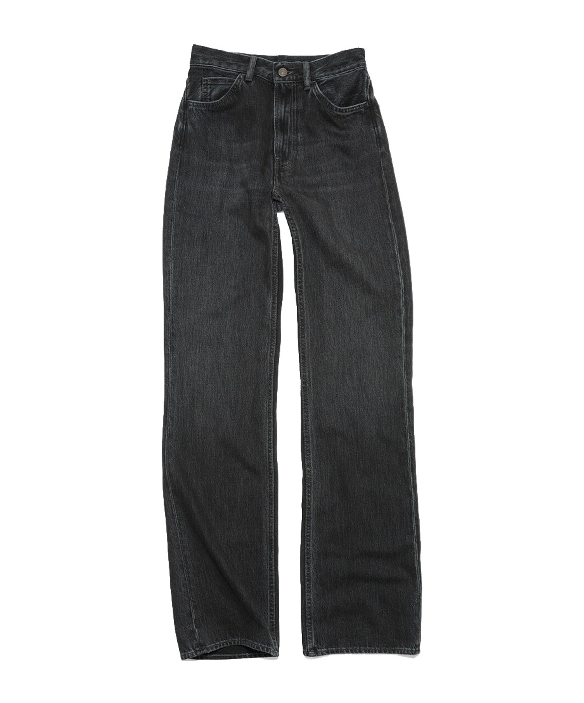 Acne Studios Belt Ring Denim Trousers In Black