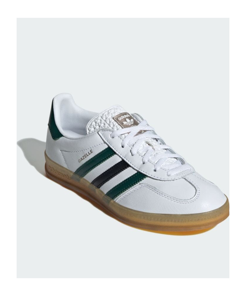 Adidas Originals Scarpe Gazelle Indoor Cream White/collegiate Green/gum In White