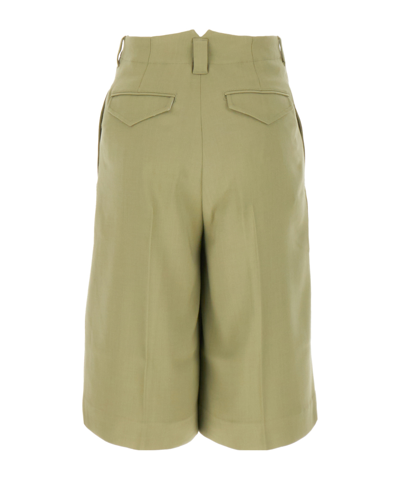 Ami Alexandre Mattiussi Ami Paris Pin Tuck Bermuda Shorts In Nude