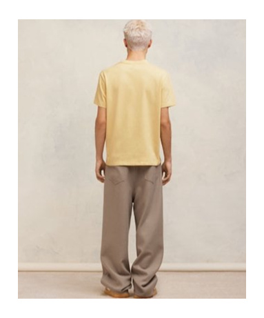 AMI ALEXANDRE MATTIUSSI T-SHIRT WITH ROUND NECK AND SHORT SLEEVES
