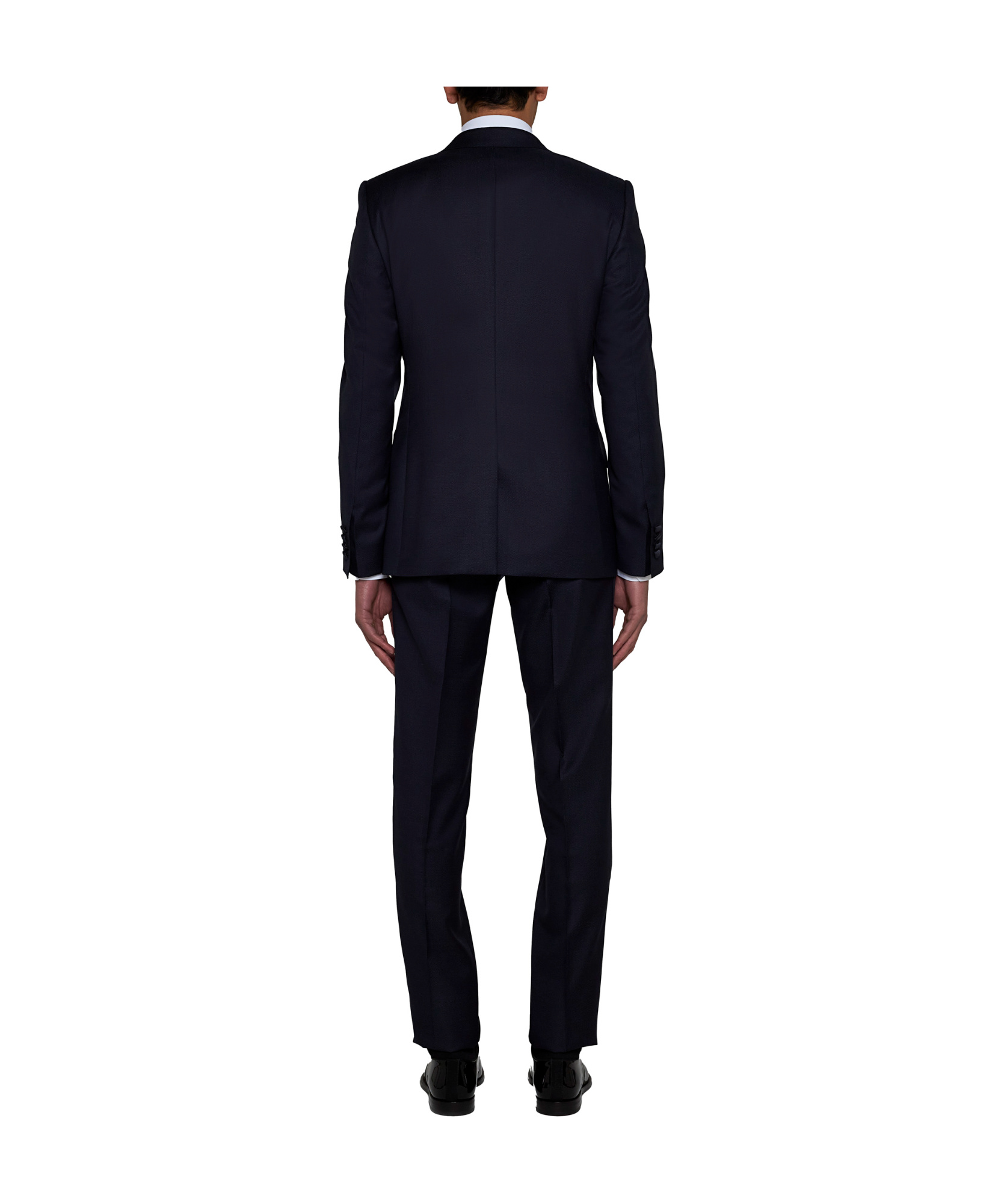 Dolce & Gabbana Contrasting Lapels Two-piece Suit In Black