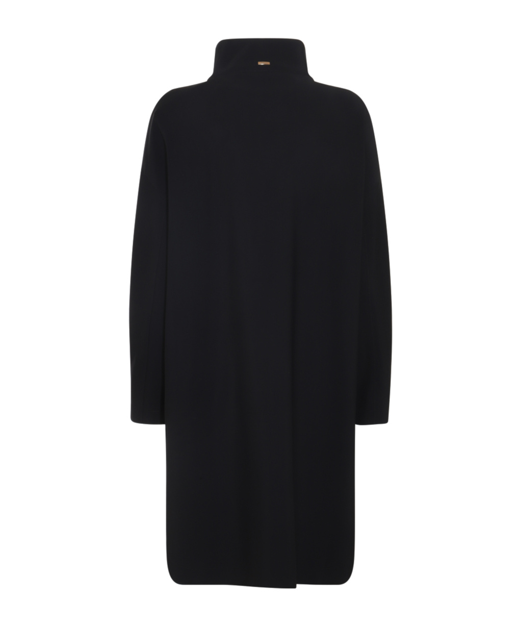 Herno Press-stud Single-breasted Coat In Black