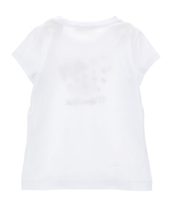 Monnalisa Rhinestone Teddy Bear T-shirt In White