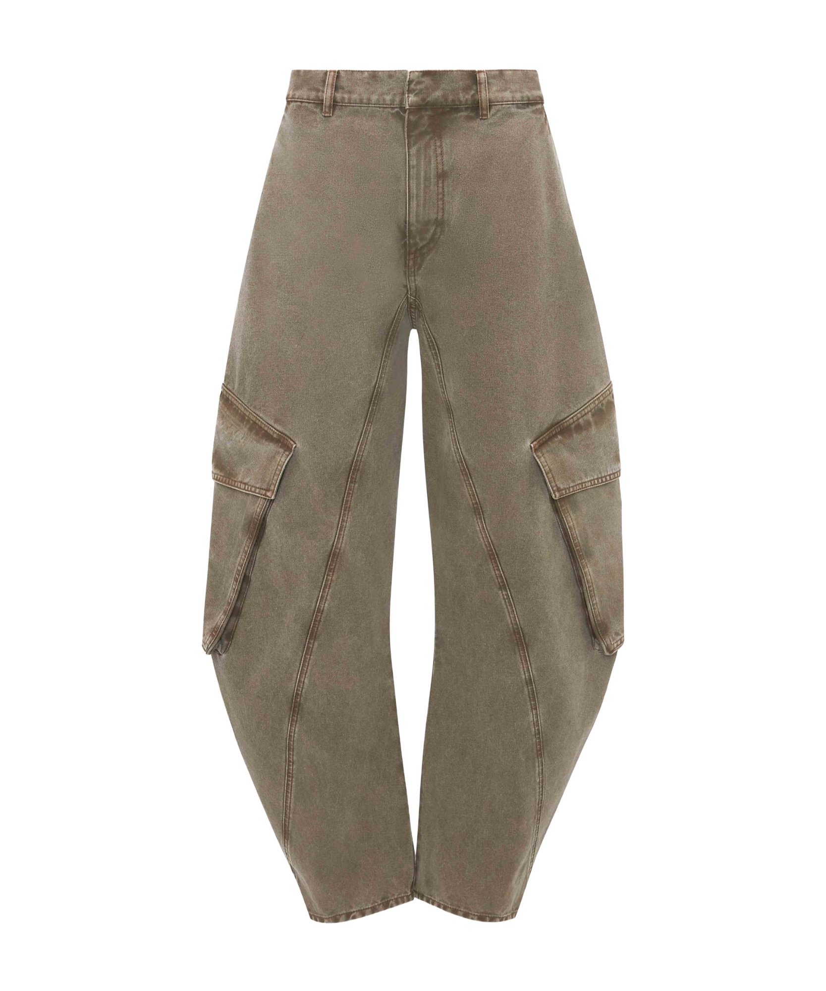 Shop Jw Anderson Twisted Cargo Jeans In Green