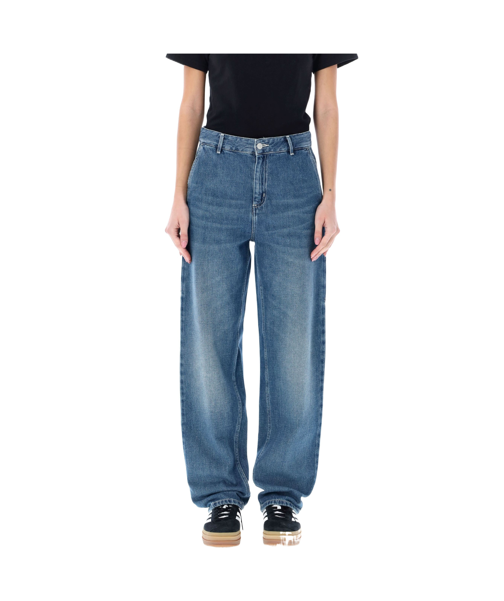 Carhartt Pierce Straight-leg Organic Cotton Jeans In Blue