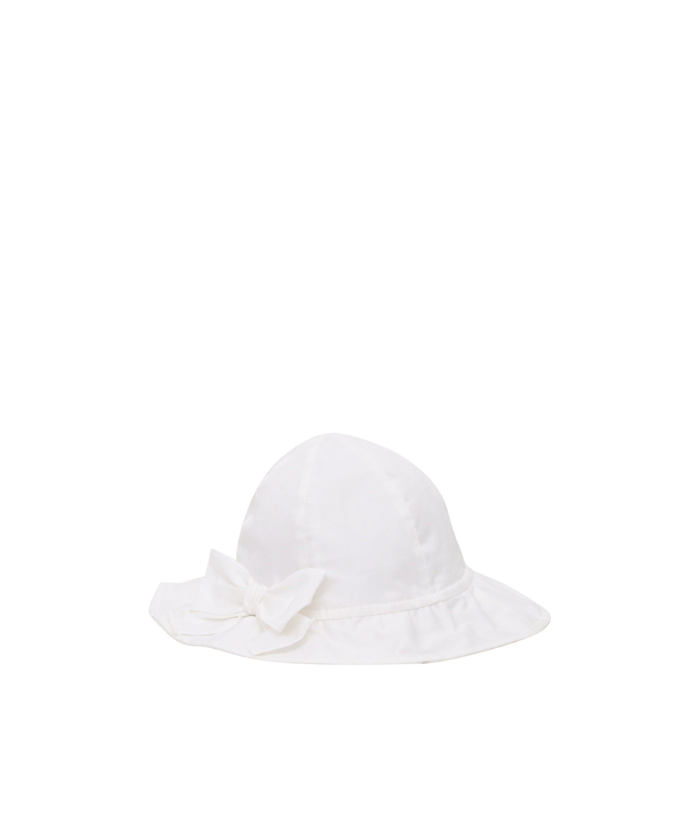 Il Gufo Cornflower Stretch Poplin Hat In White