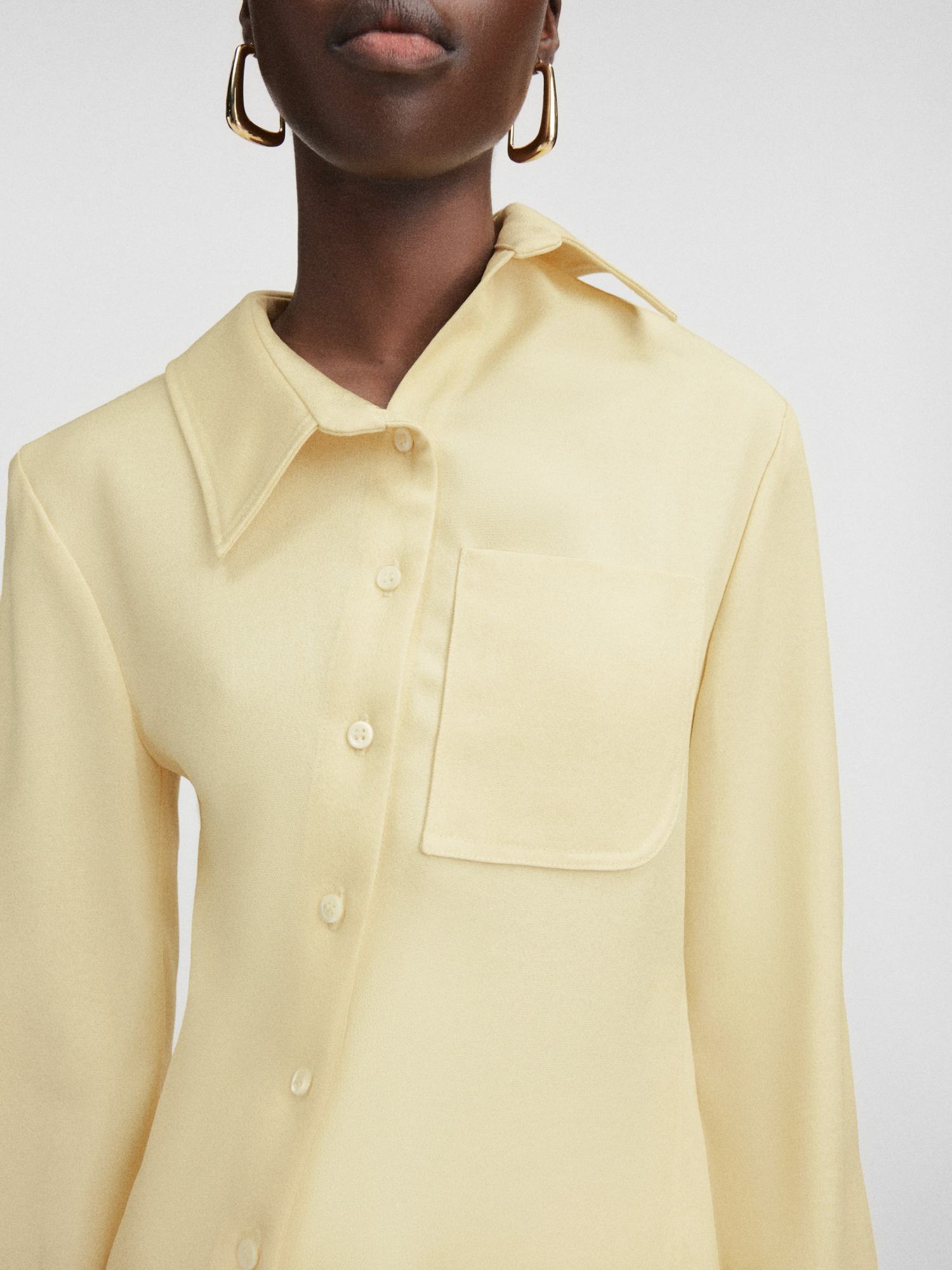 Jacquemus Asymmetric Shirt In Nude