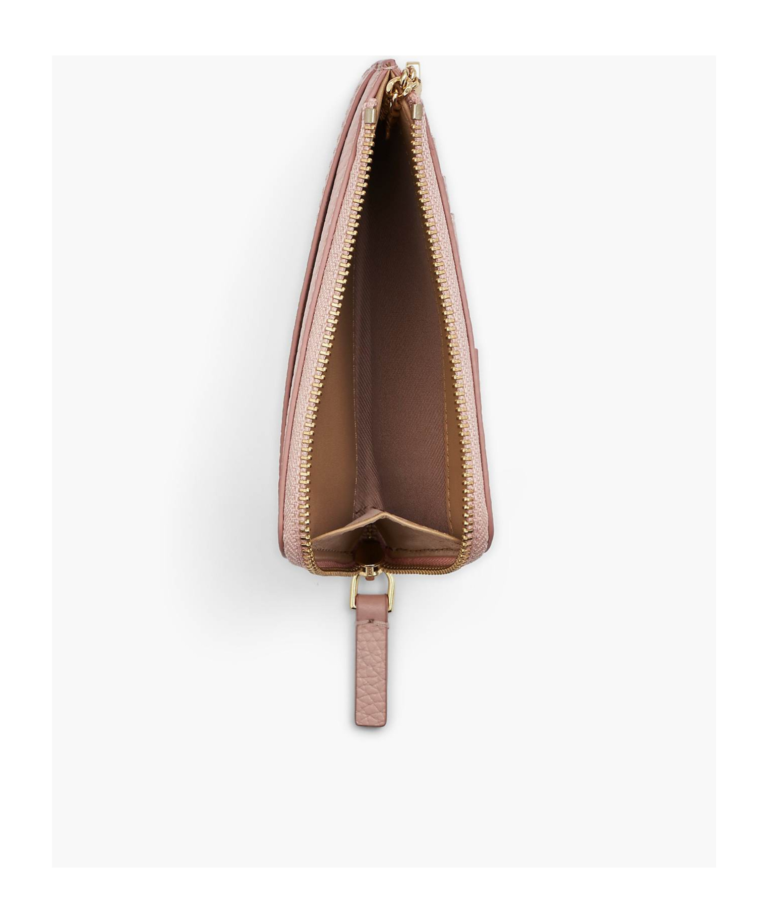 Marc Jacobs The Top Zip Leather Wallet In Nude