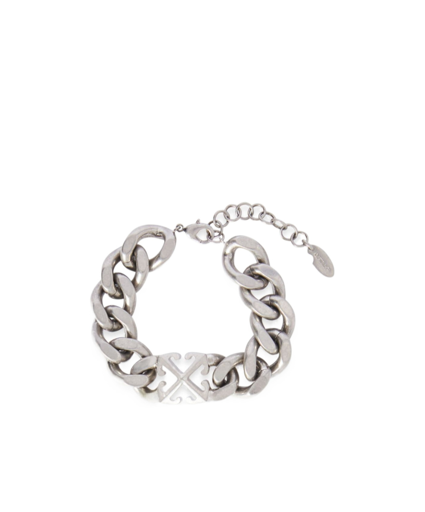 Off-white Arrows-motif Chain Bracelet In White