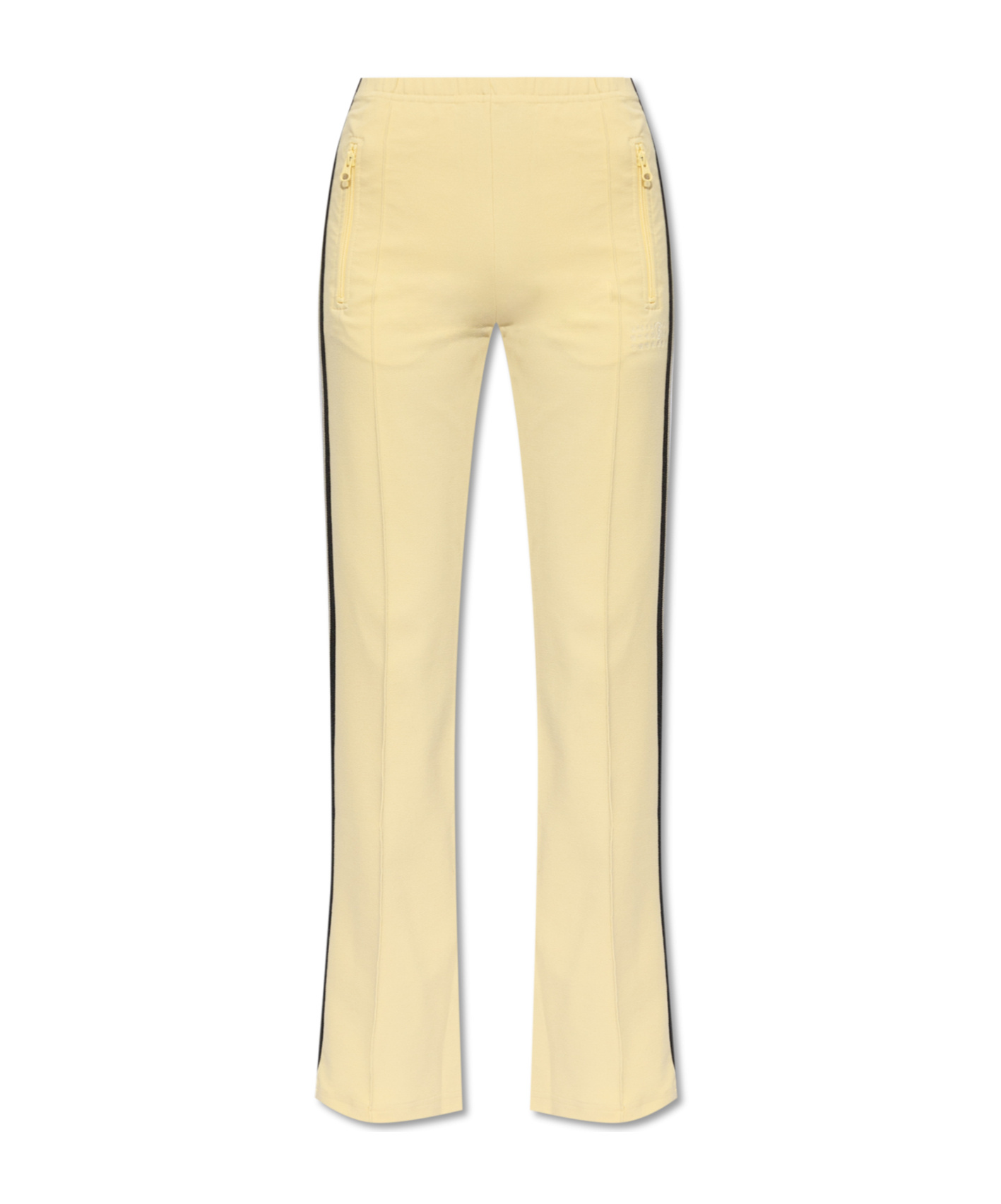 Mm6 Maison Margiela Side-stripe Tapered Trousers In Nude