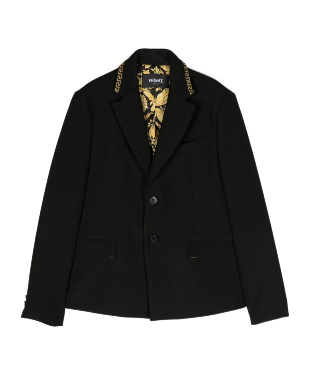 VERSACE GRECA-TRIM SINGLE-BREASTED BLAZER