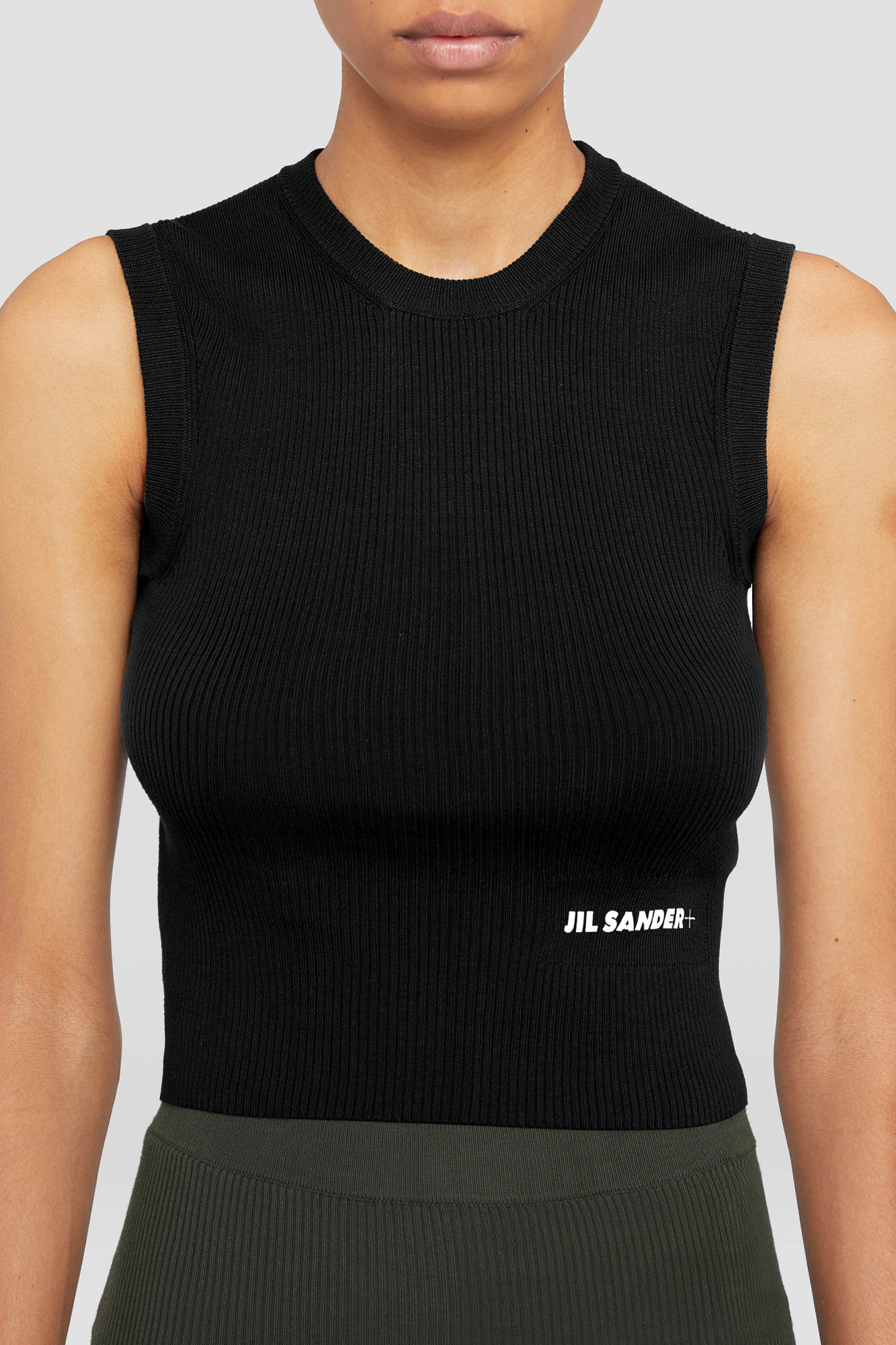 Shop Jil Sander Crew-neck Top In Black