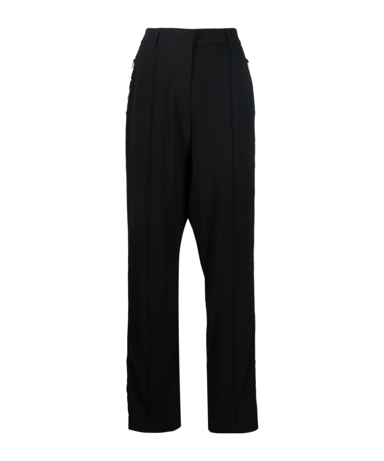 Giuseppe Di Morabito Lace-up Detail Straight-leg Trousers In Black