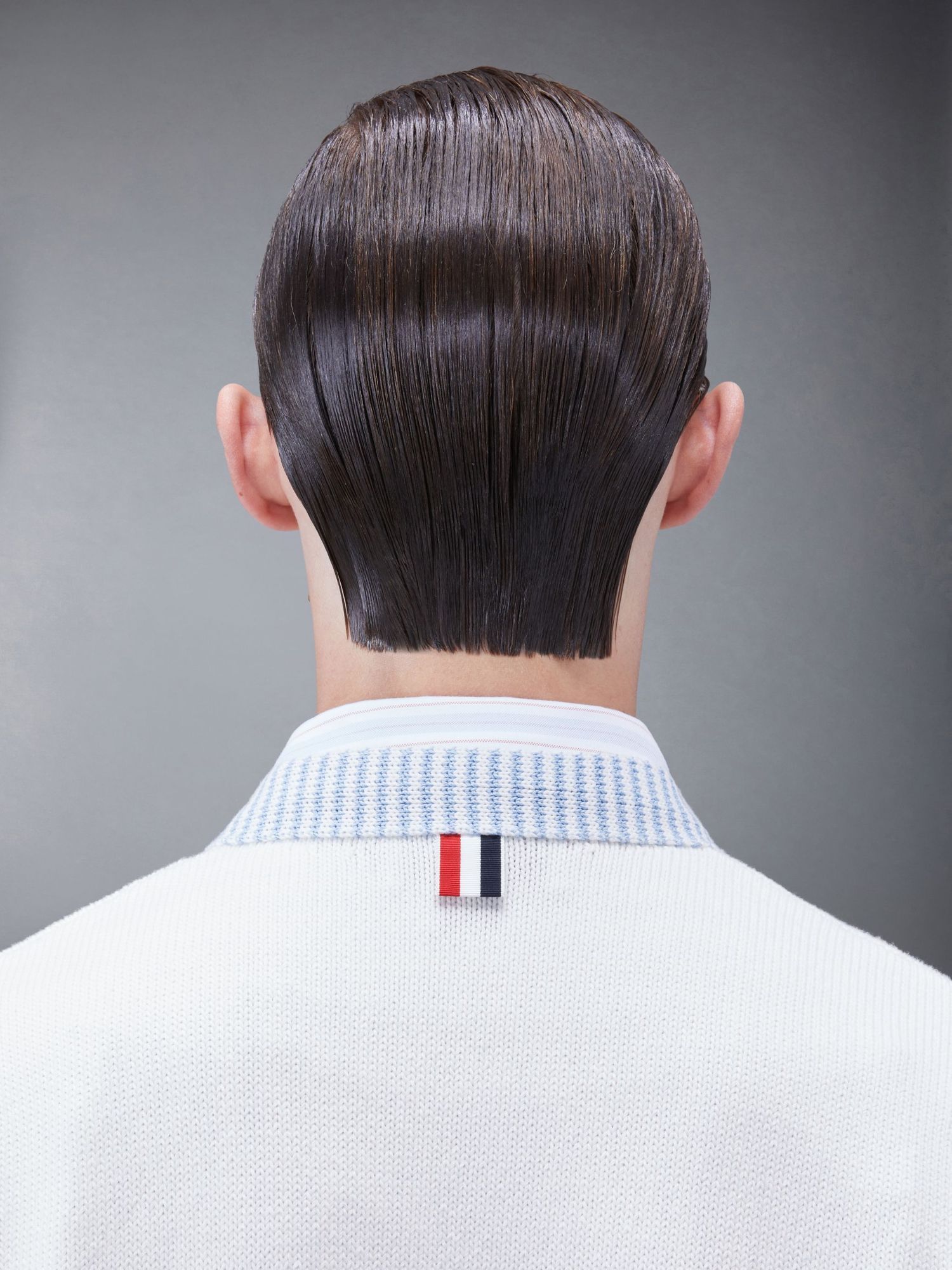Thom Browne Hector Intarsia Cardigan In White