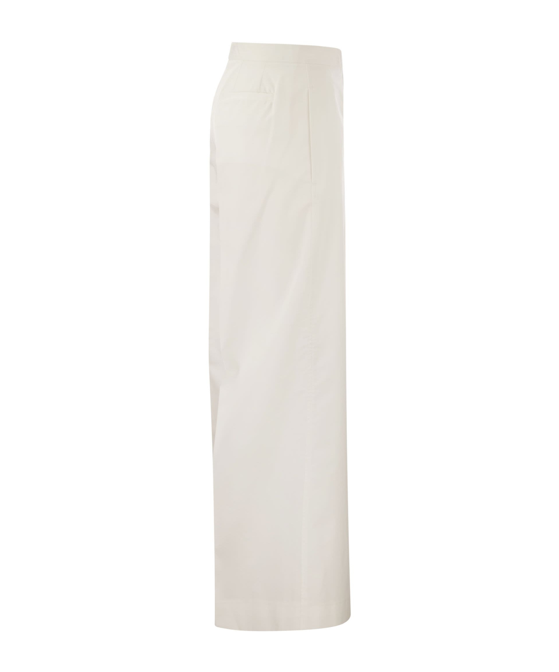 Shop Fabiana Filippi Wide-leg Pleated Tailored Trousers In White
