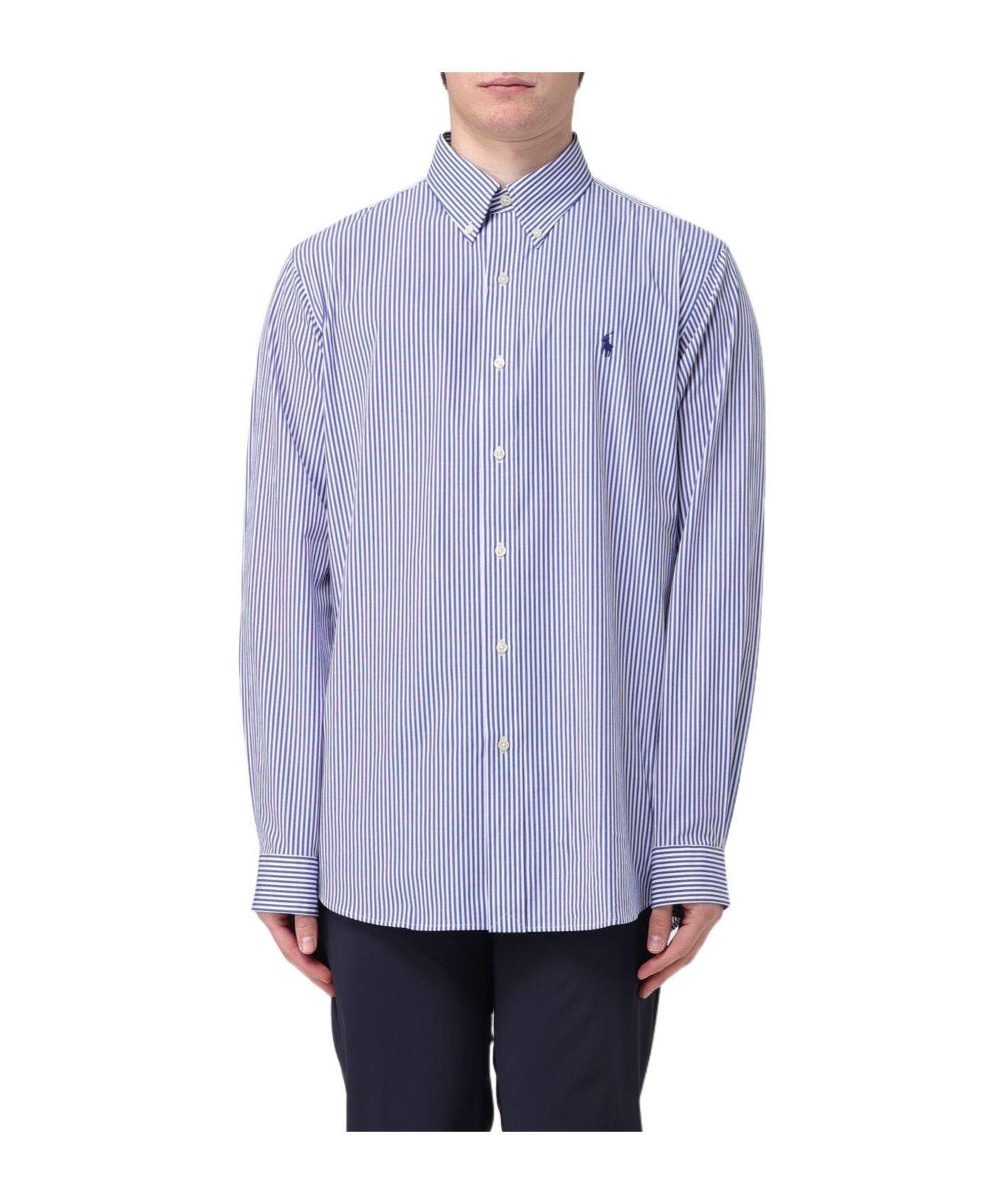 Polo Ralph Lauren Cotton Sport Shirt In Blue