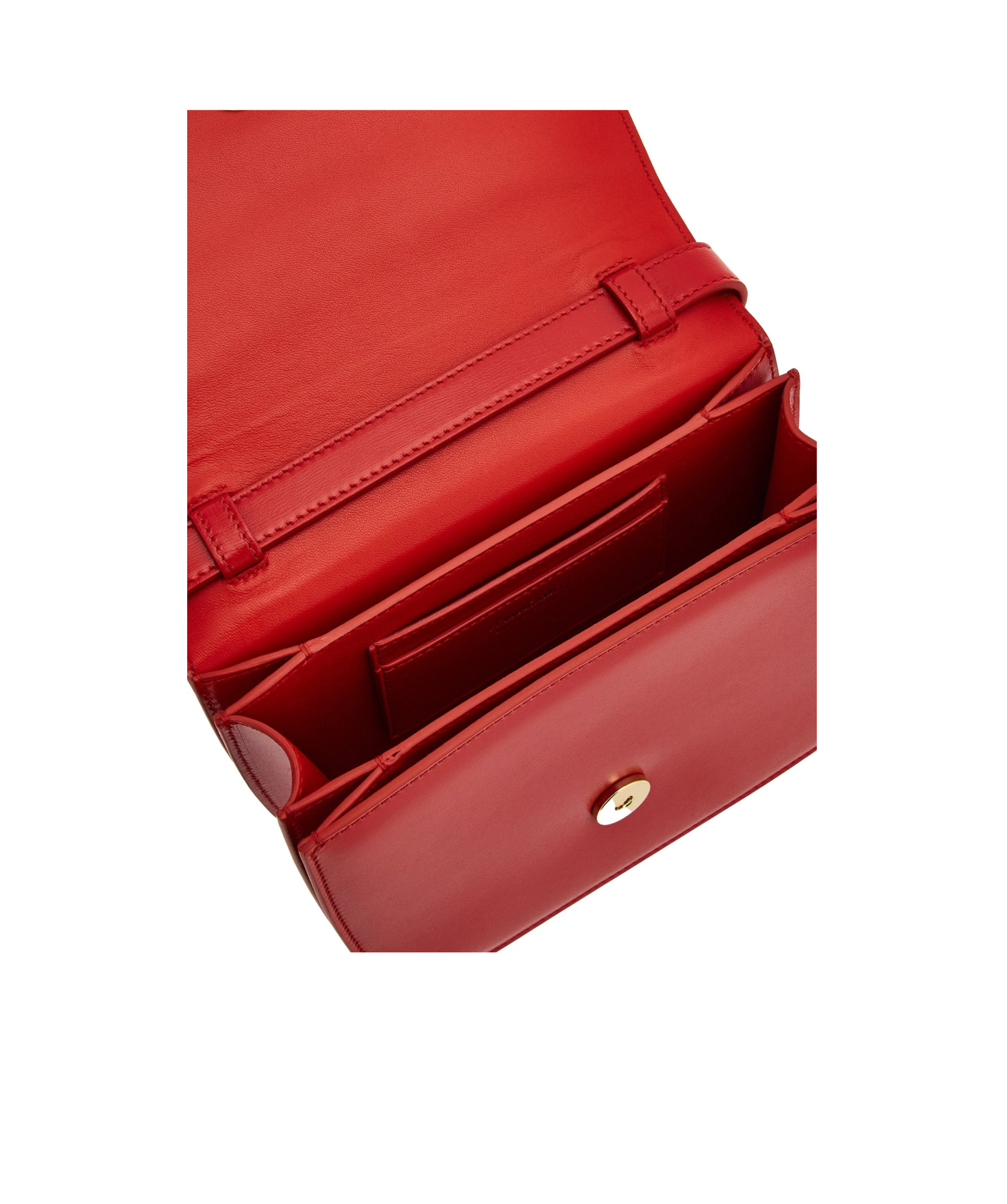 Ferragamo Small Asymmetric Leather Crossbody Bag In Red