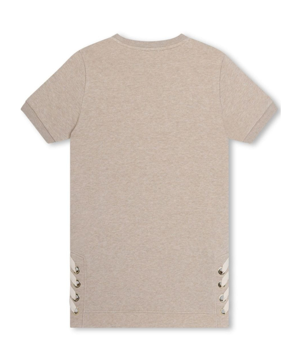 Chloé Chlo� Kids Lace-detailed Crewneck T-shirt In Nude