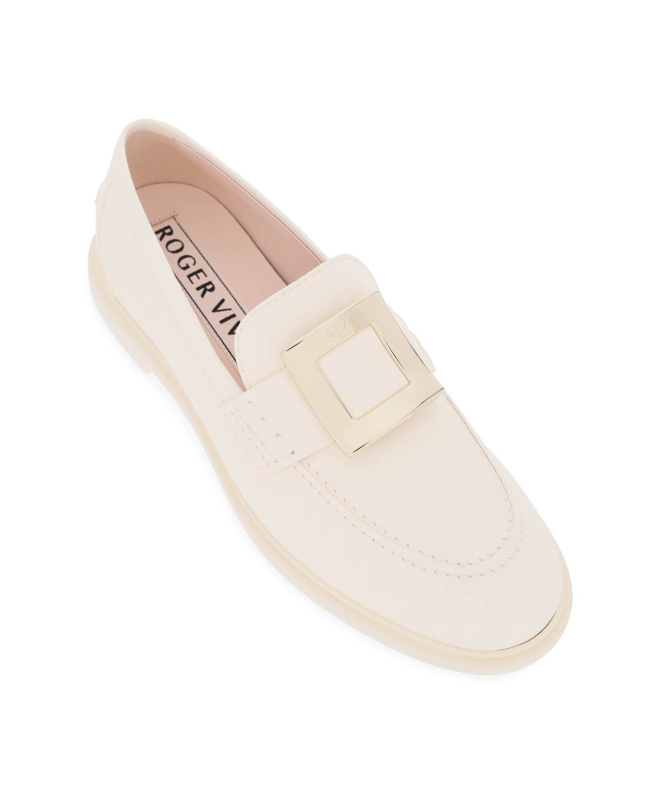 Roger Vivier Women's Viv Ranger Leather Loafers In Nude