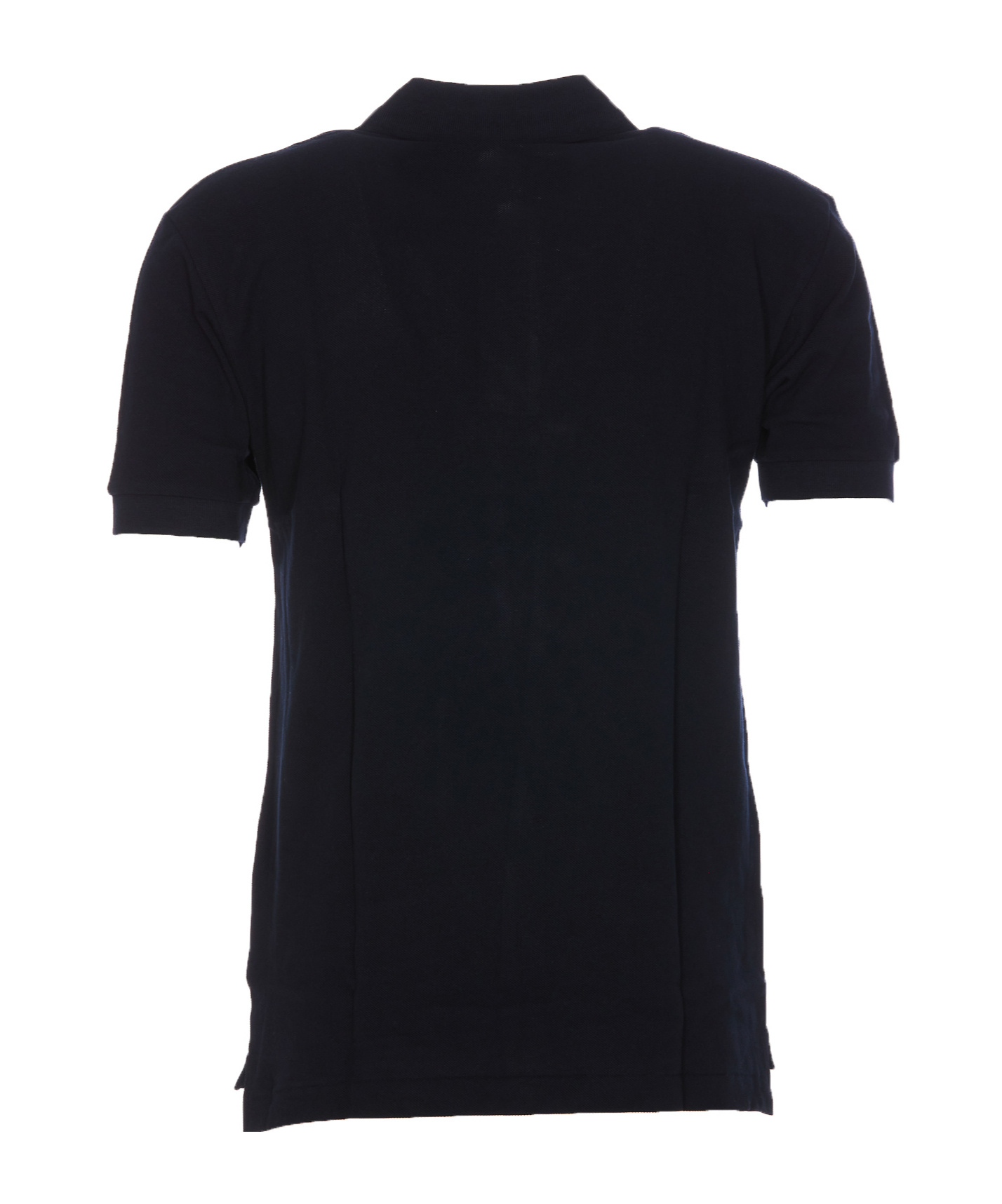 Comme Des Garçons Play Polo Shirt With Ribbed Collar And Straight Hem In Black