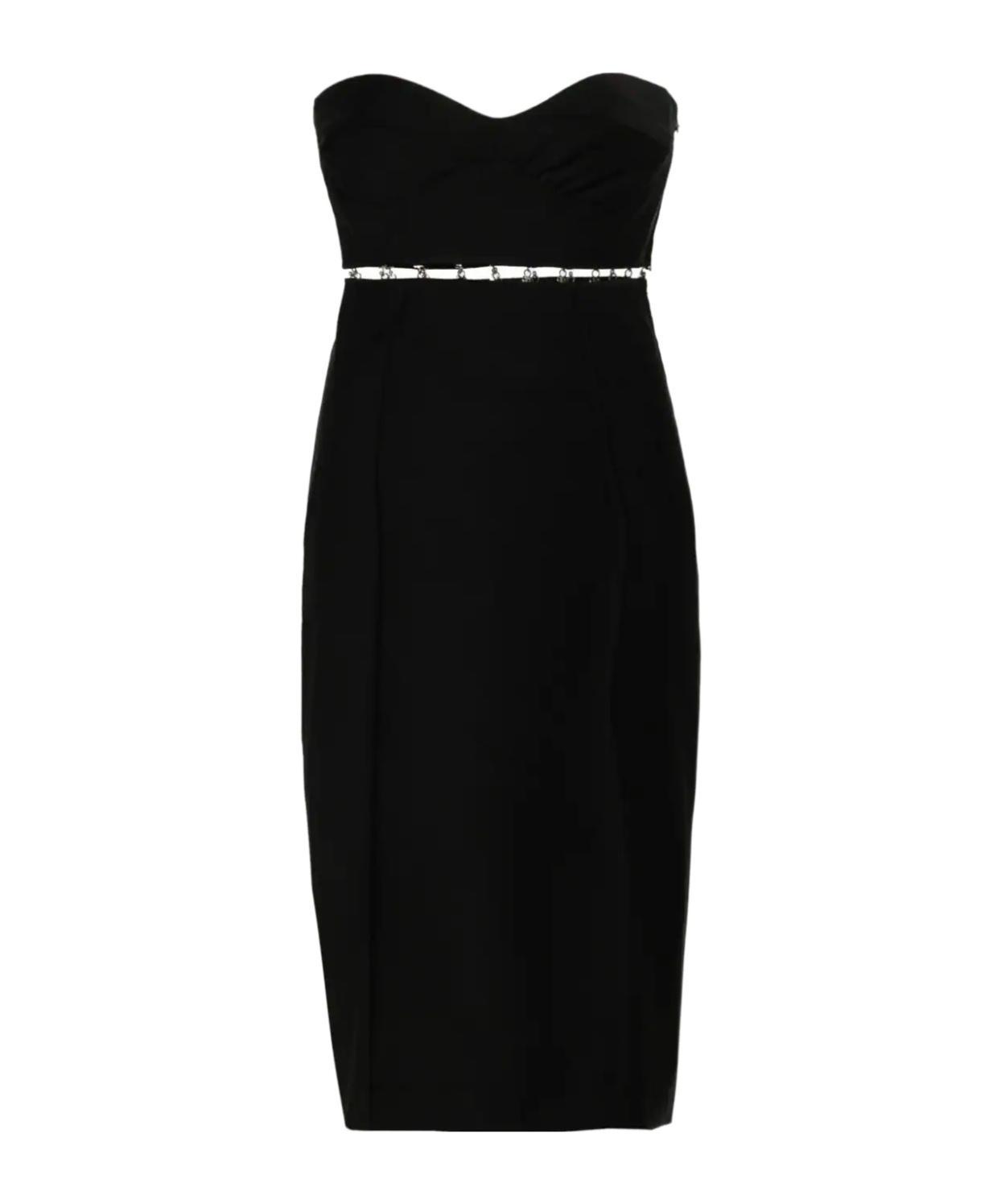 Anna October Bustier-style Twill Set In Black