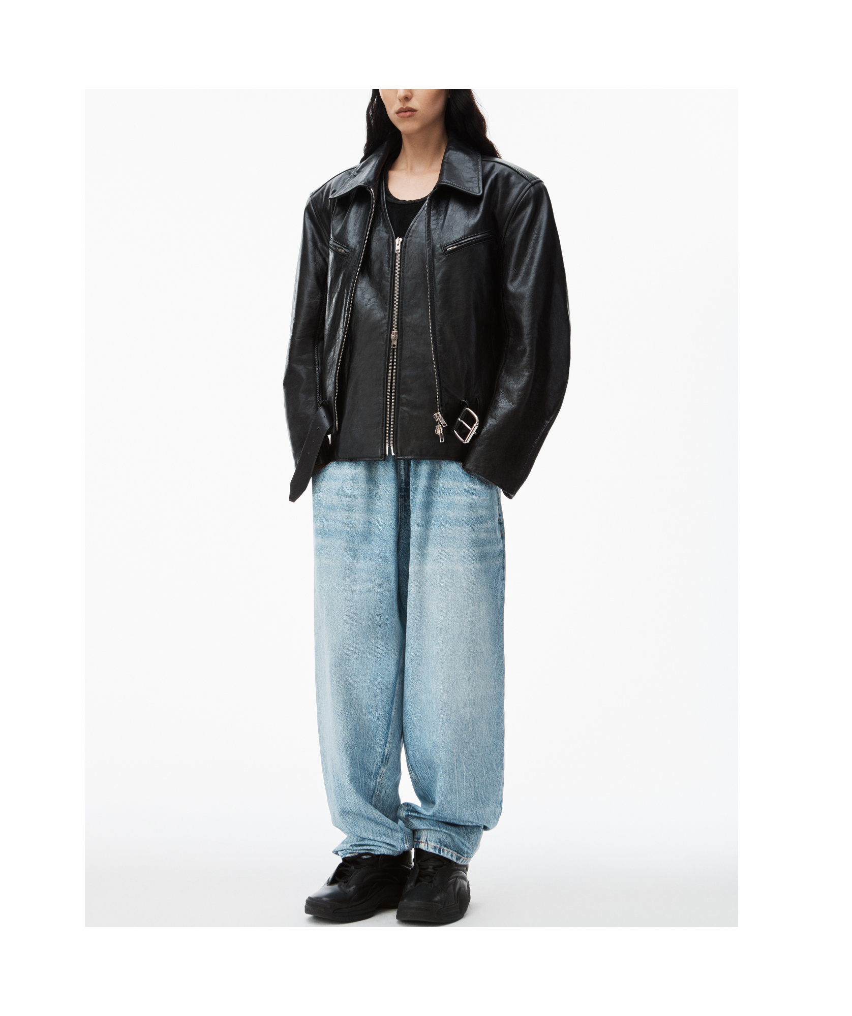 Shop Alexander Wang Elasticated Waist Jeans In Blue