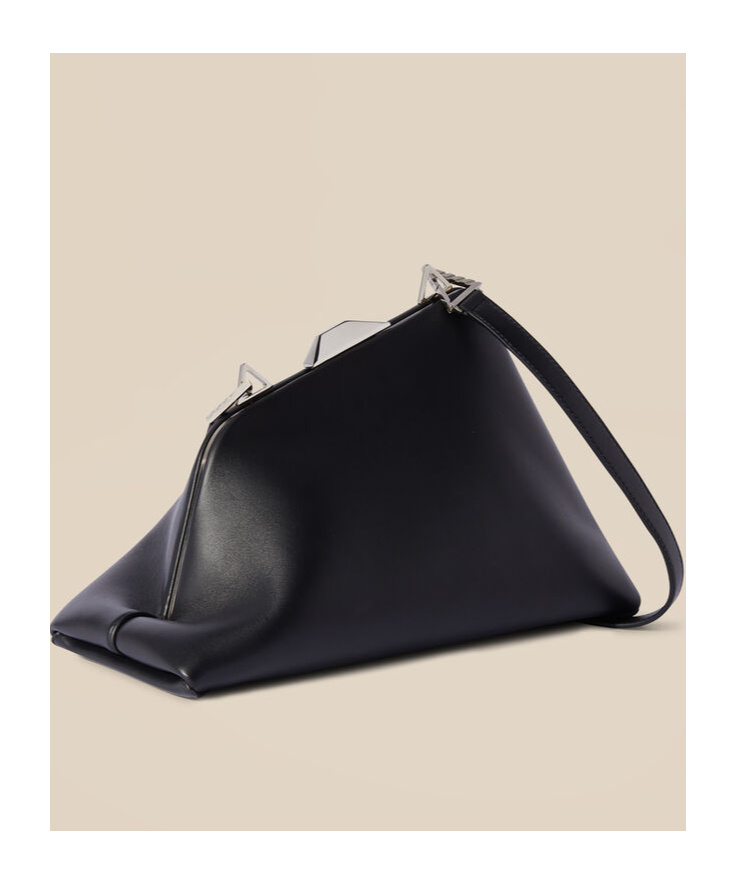 Shop Attico Long Night Clutch Bag In Black