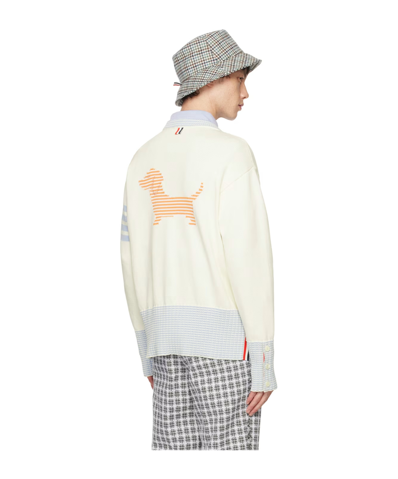 Thom Browne Hector Round Neck Sweater In White