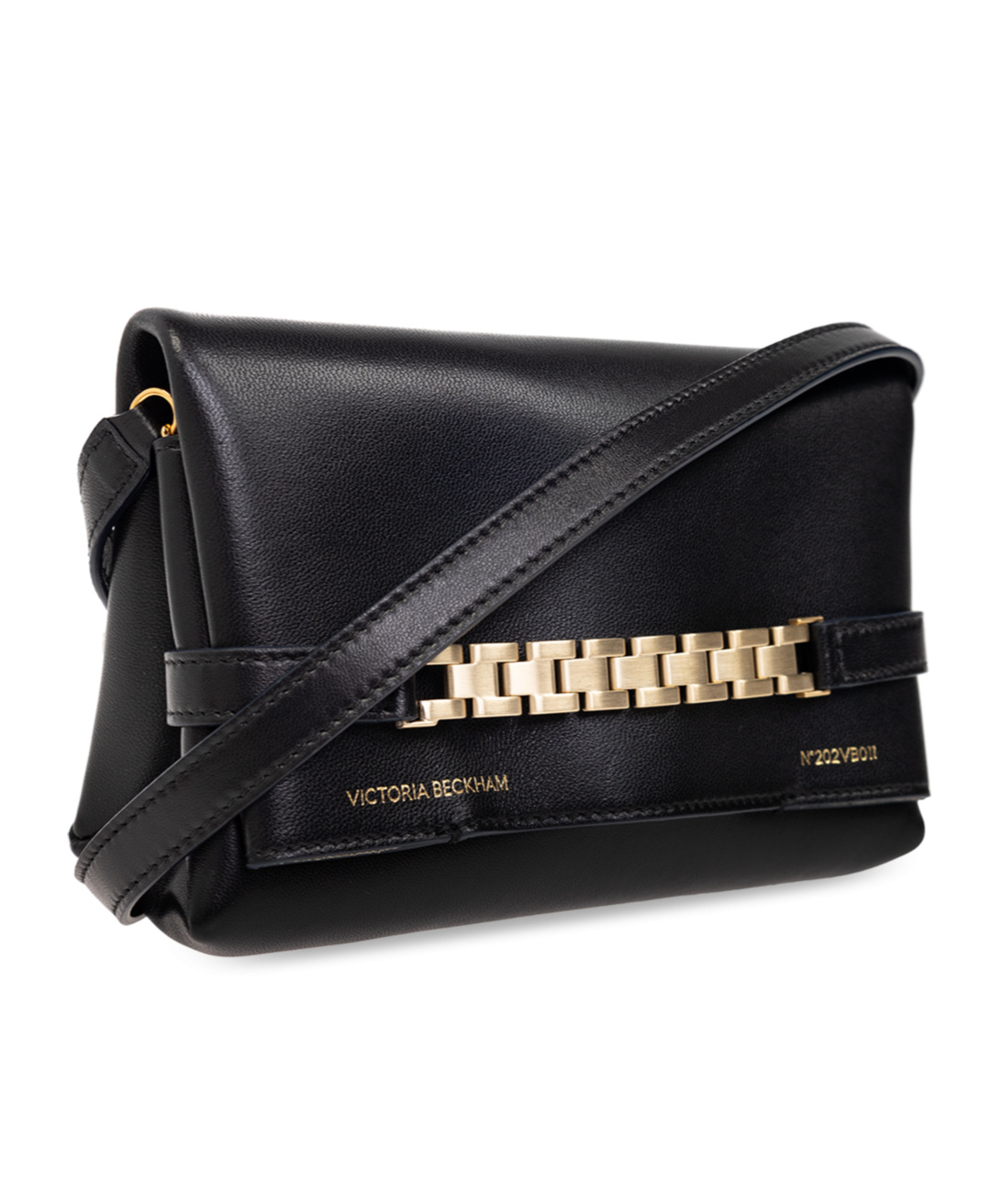 Victoria Beckham Chain Leather Crossbody Bag In Black