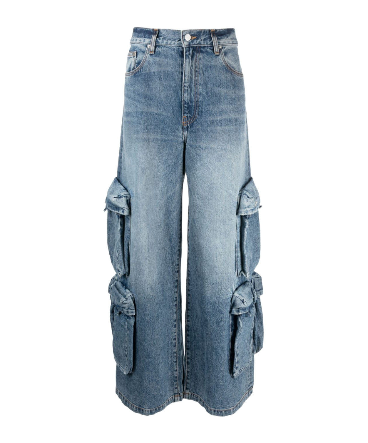 AMIRI BELT RING DENIM TROUSERS