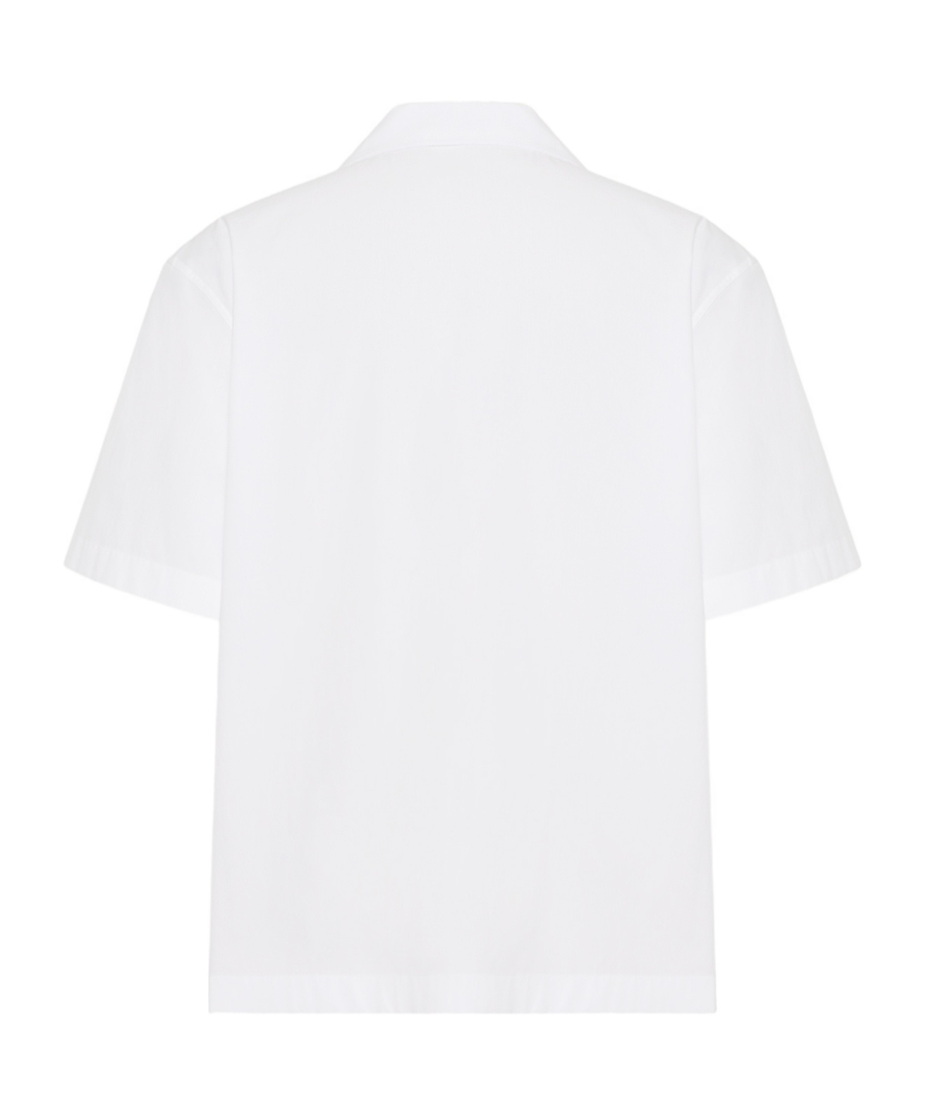 Valentino Toile Iconographe Pattern Cotton Poplin Bowling Shirt In White