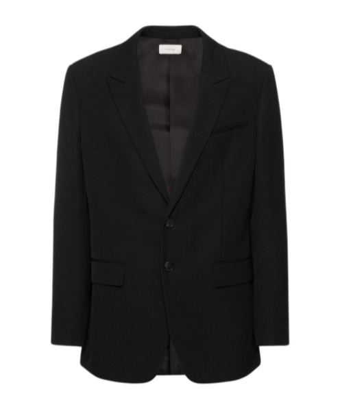 The Row Laydon Single-breasted Wool Suit Jacket In Black