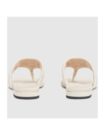 Gucci Double G Marmont Thong Sandals In White
