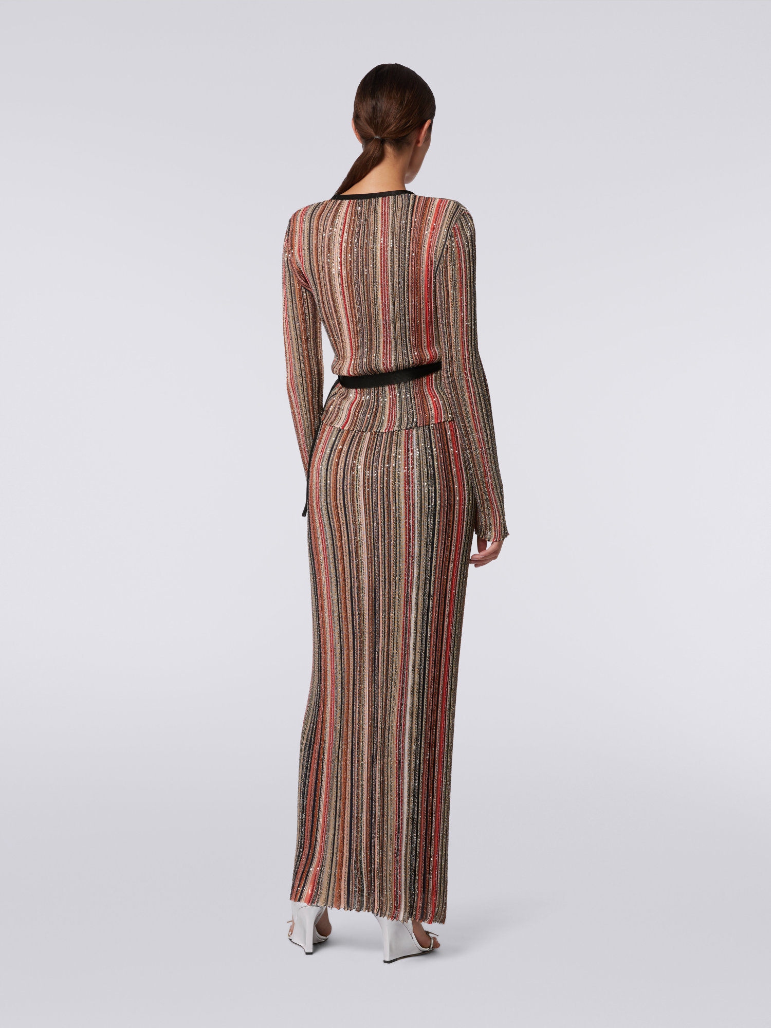 MISSONI STRIPED SEQUINED WRAP JUMPER