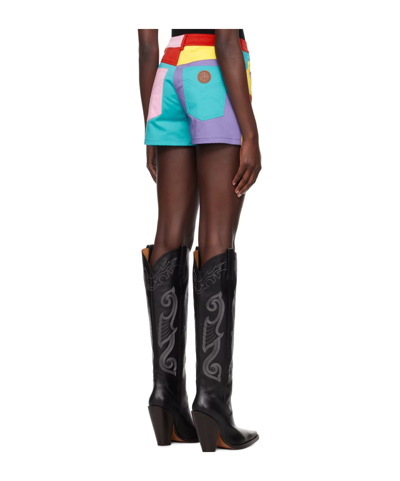 Moschino Cotton Shorts With Playful Floral Patterns In Multicolor