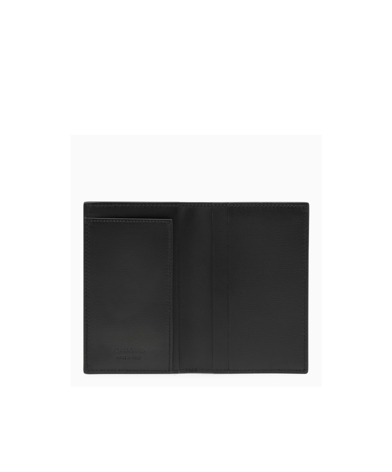 Ferragamo Compact Foldable Gancini Cardholder In Black