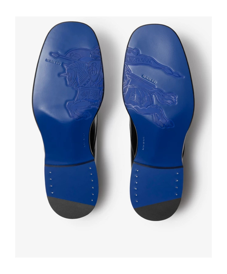 Burberry Tux Leather Derby Shoes In Black
