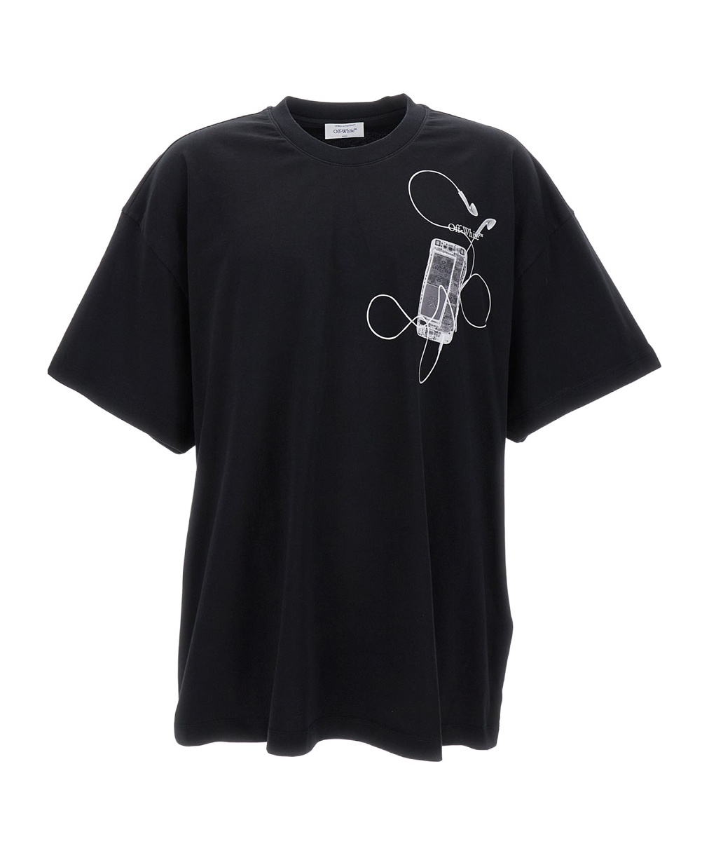 Off-white Graphic Arrow Scan T-shirt With Short Sleeves In Black