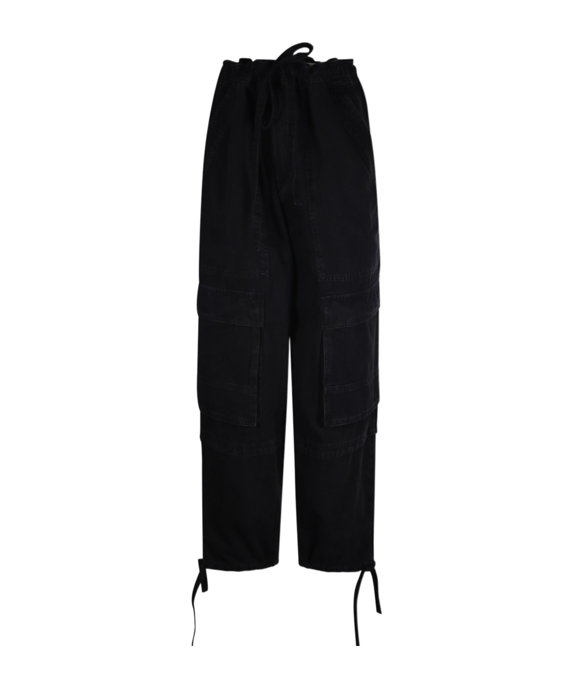Isabel Marant Ivy Tapered Cargo Jeans In Black