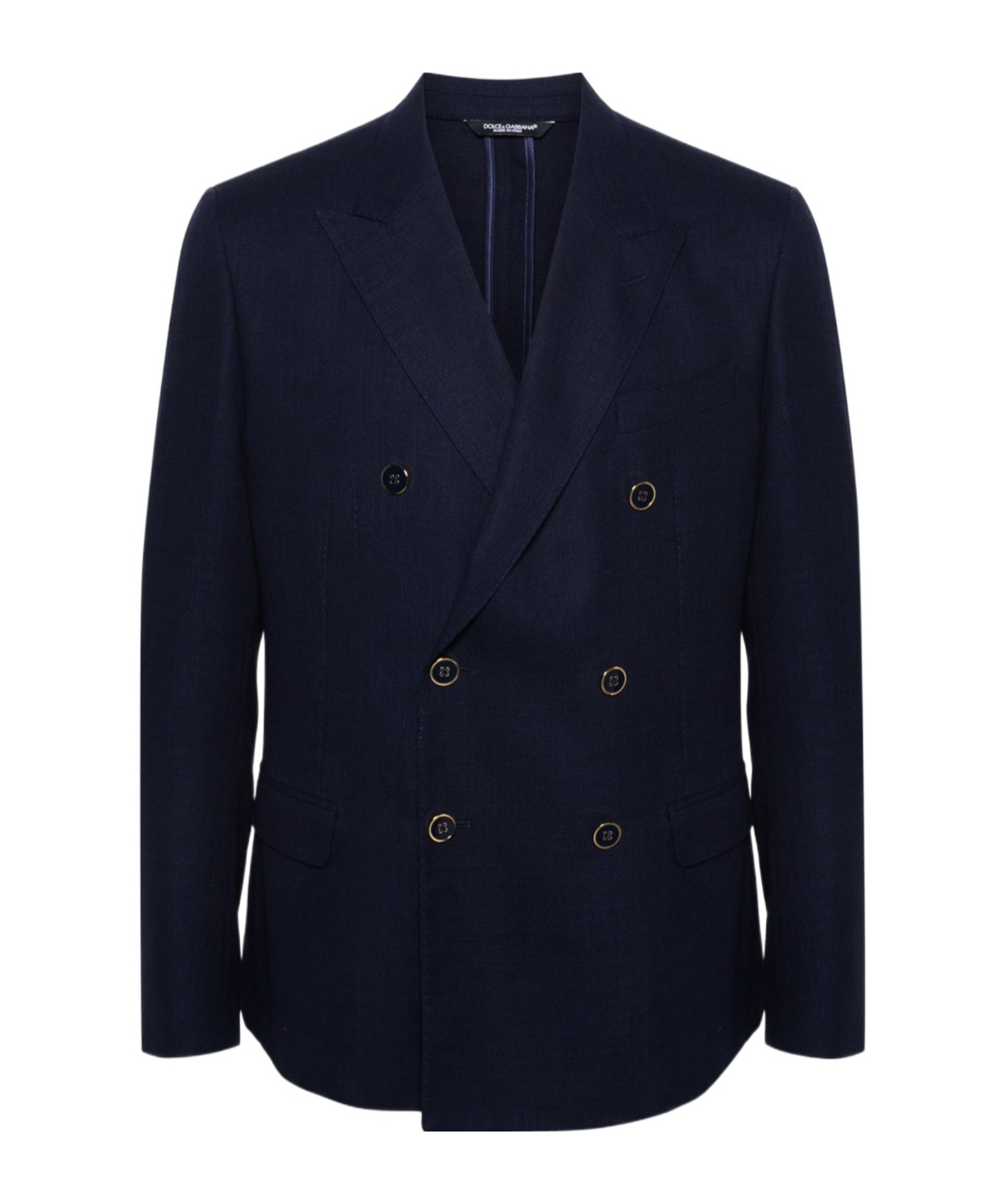 Dolce & Gabbana Double-breasted Virgin Wool Blazer In Black