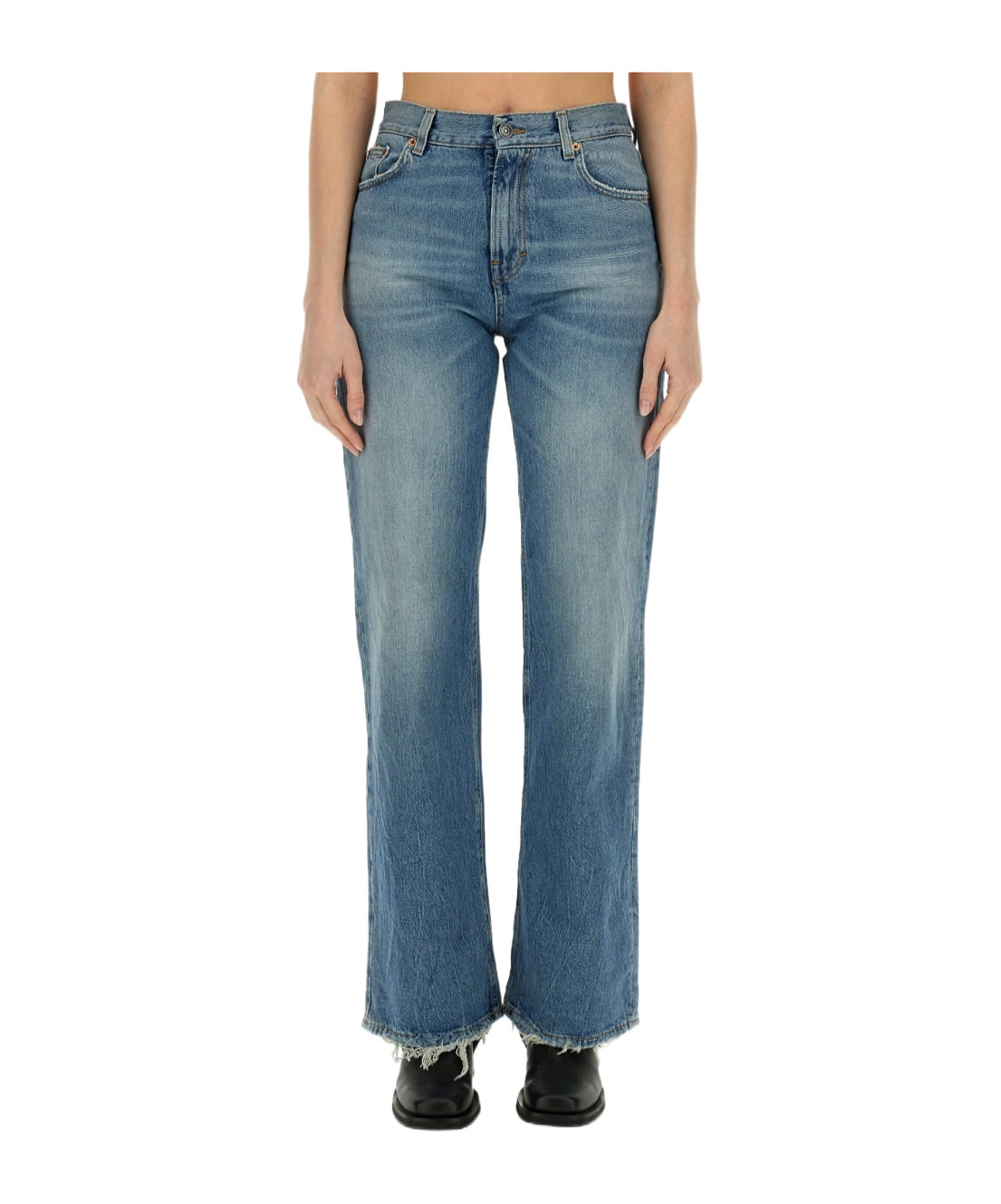 Shop Haikure Belt Loop With Jeans In Blue