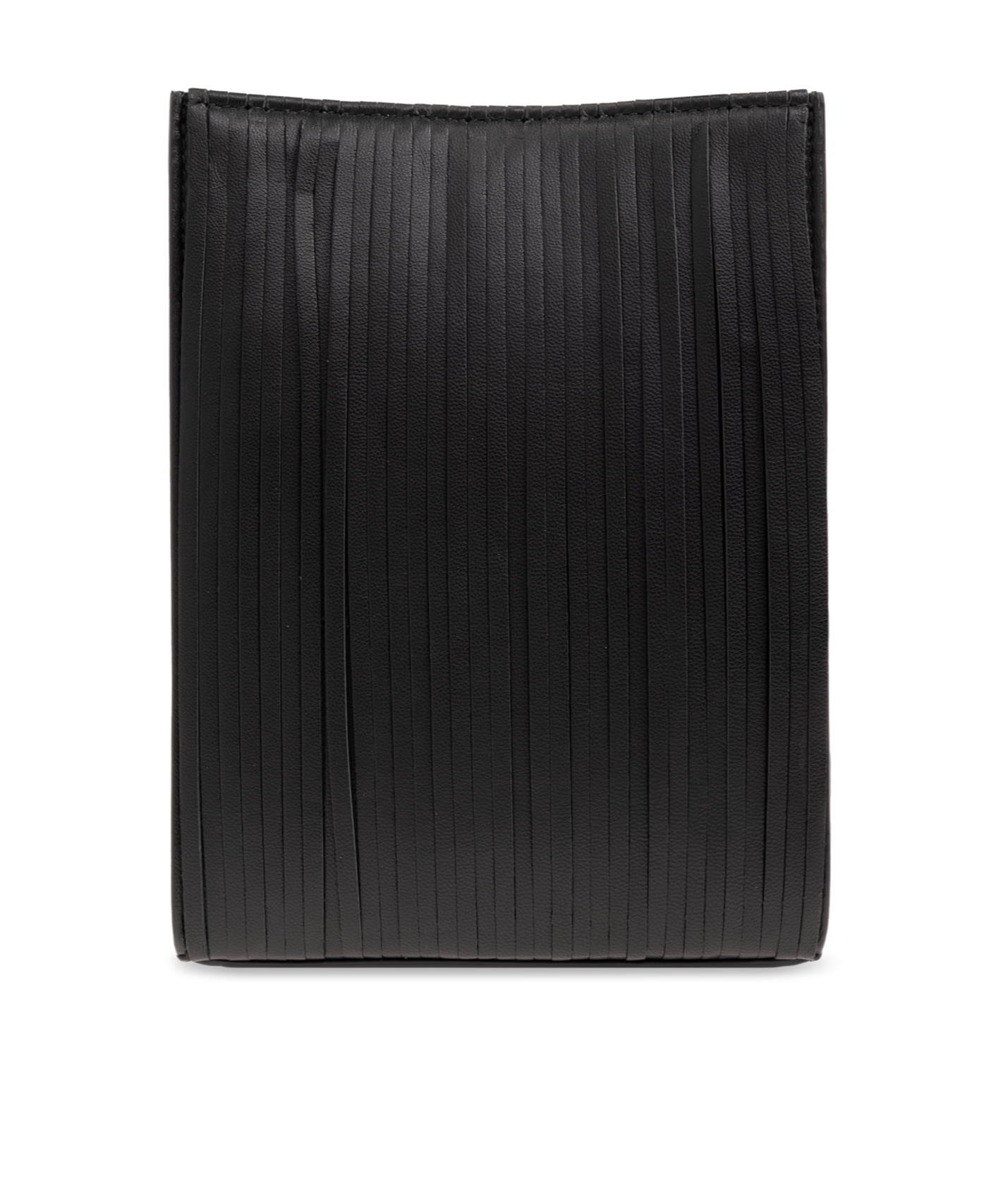 Jil Sander Small Tangle Fringe Cross Body Bag In Black