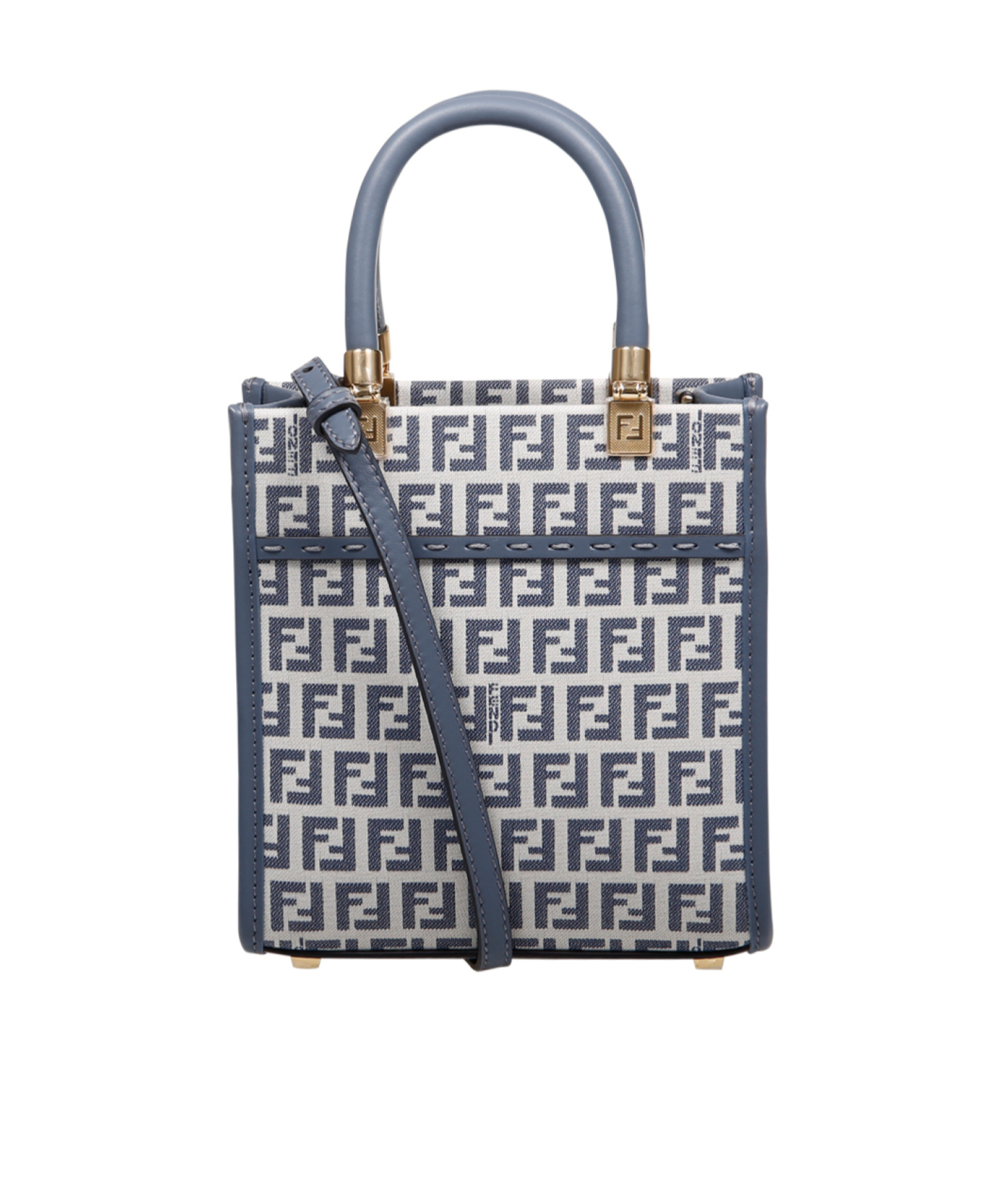 Fendi Mini Sunshine Tote Bag In Gray
