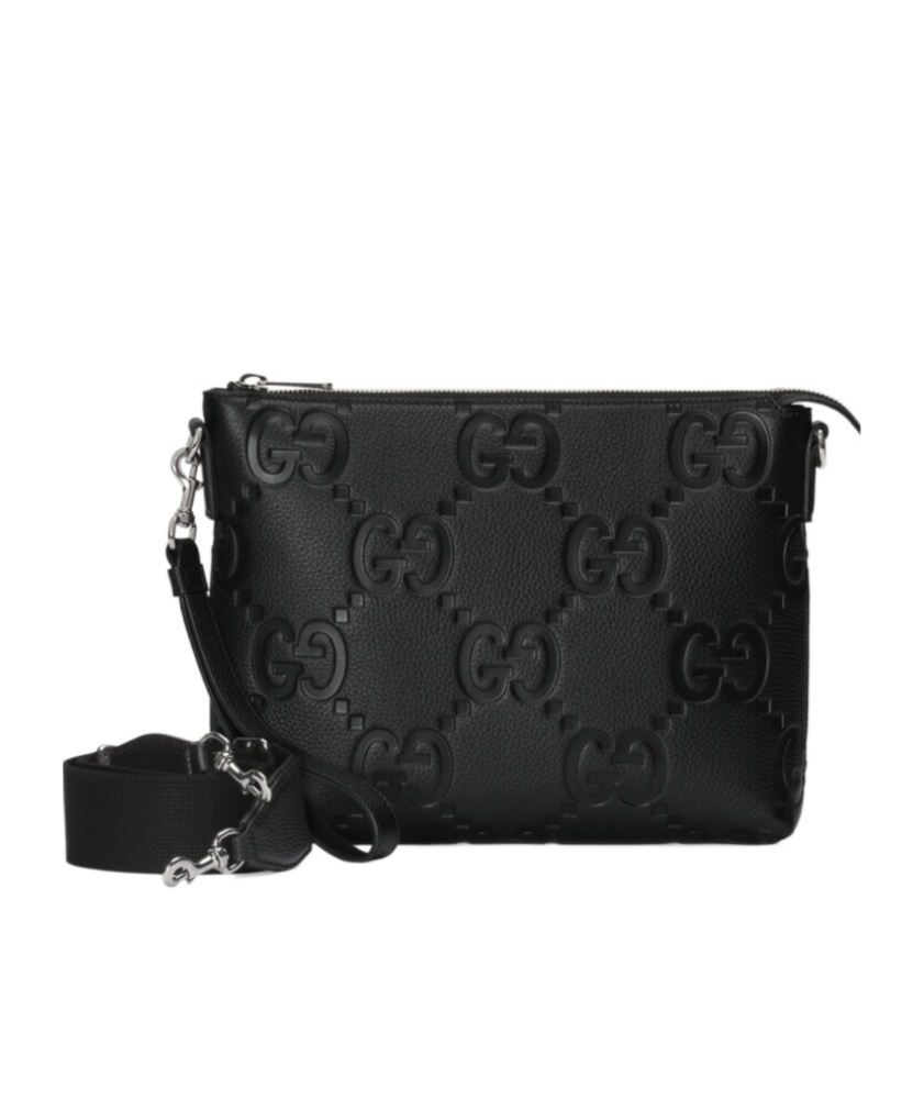 Gucci Gg Jumbo Medium Crossbody Bag In Black