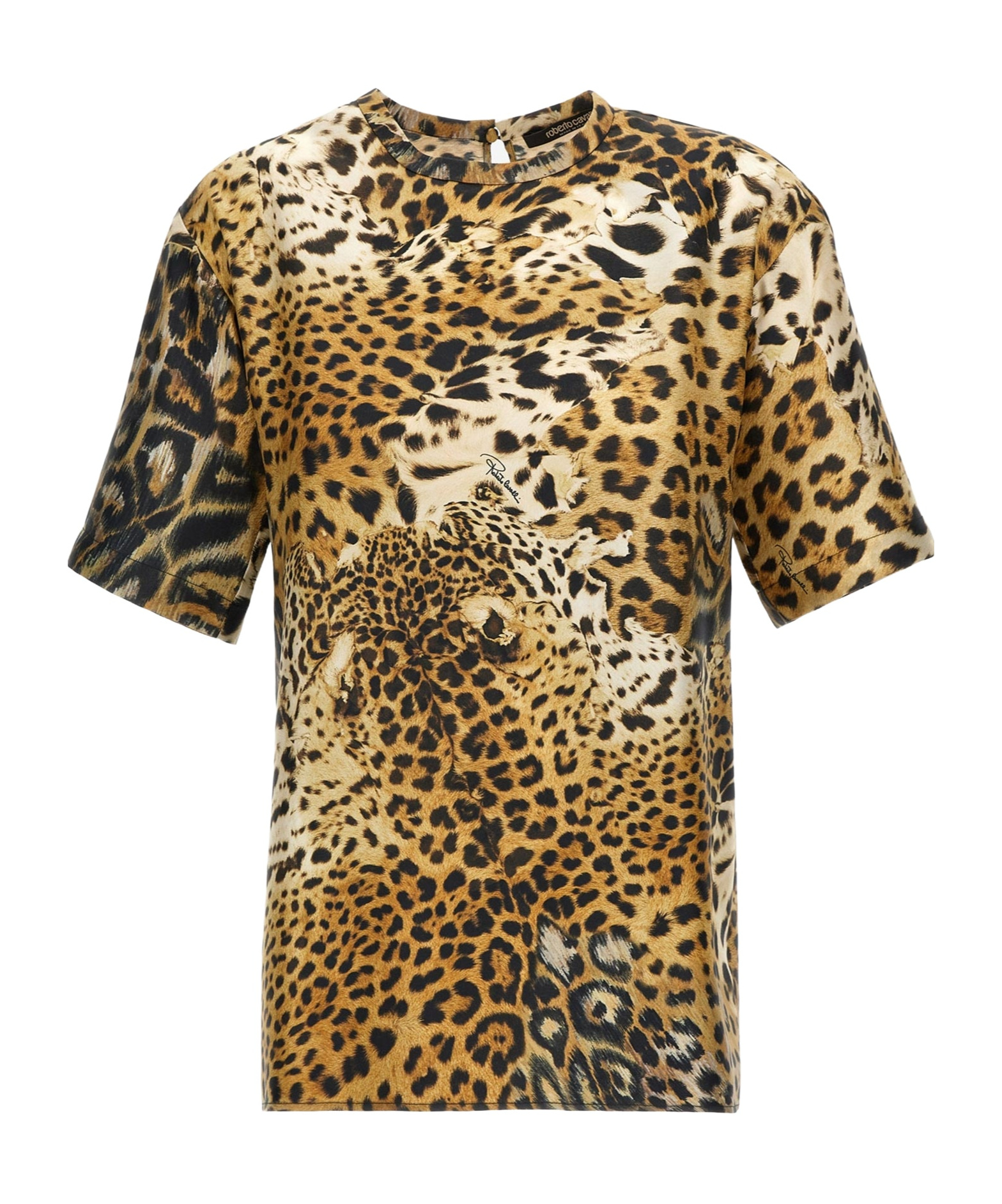 Roberto Cavalli T-shirts And Polos Natural In Animal Print